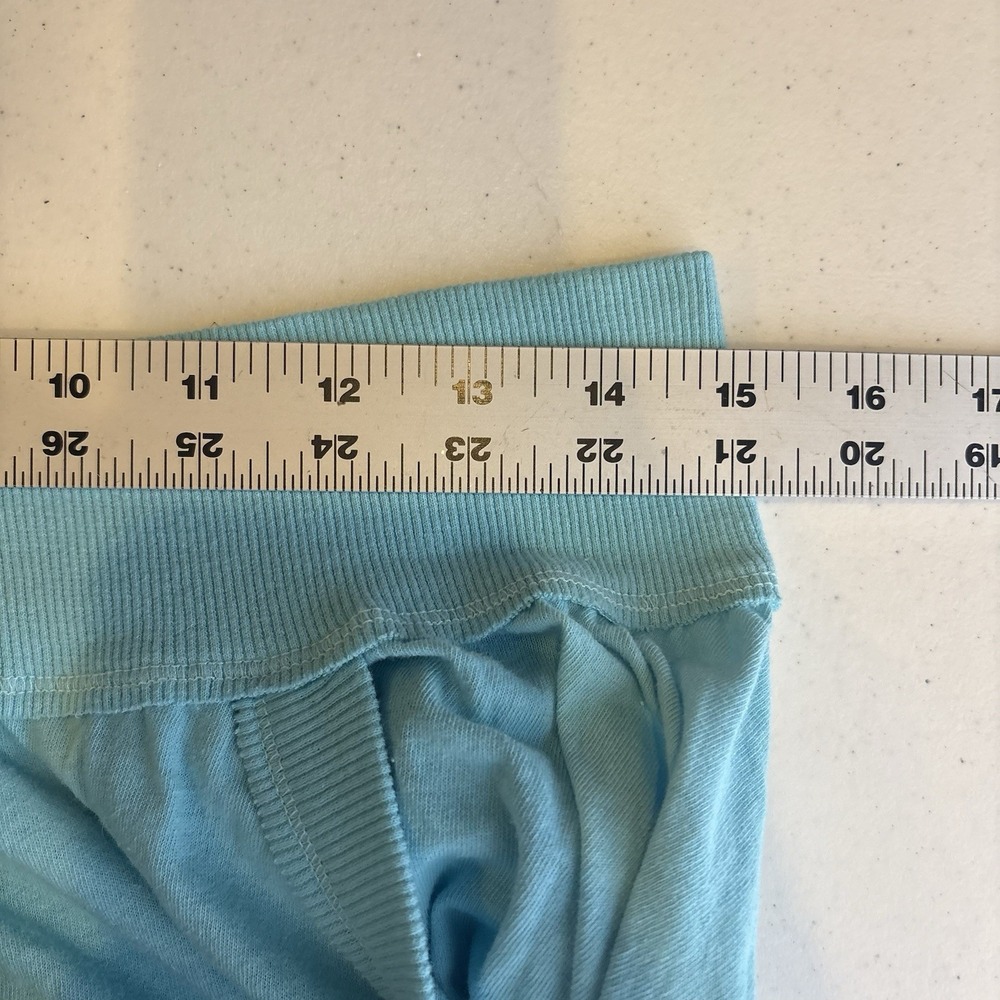 Free People Womens Summer Slumber Wide Leg Pants Large Aqua Blue Slouchy Comfort - Picture 3 of 9